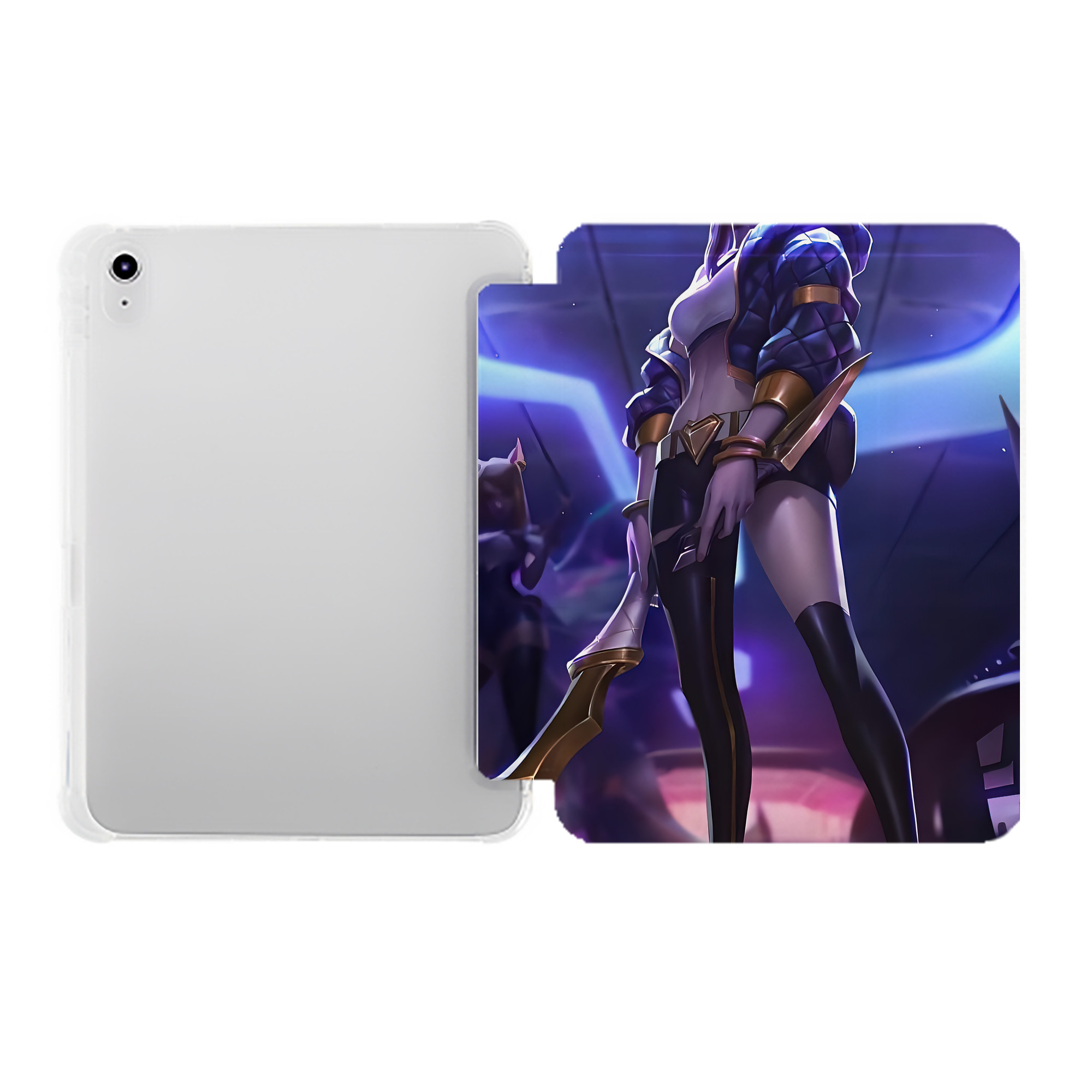 （画像用） リーグ・オブ・レジェンド League of Legends LOL IPad ケース ペン収納付き 三つ折りスタンド PUレザー×シリコン 対応機種9.5/10.5/10.9インチ